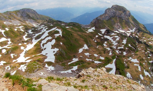 The first flatter part of Roßkopf via ferrata