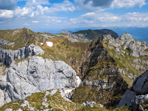 Roßkopf from the end of Seekarlspitze via ferrata